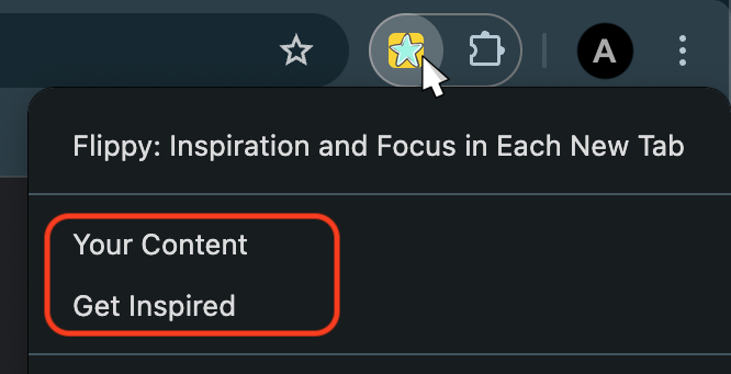 Access Content and Tours not only from the new tab page but …