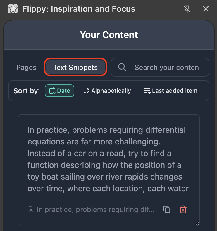 Introducing Text Snippets - Save and organize text selection…