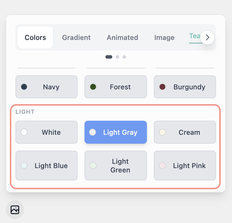 We now support light backgrounds and provided beautiful ones…