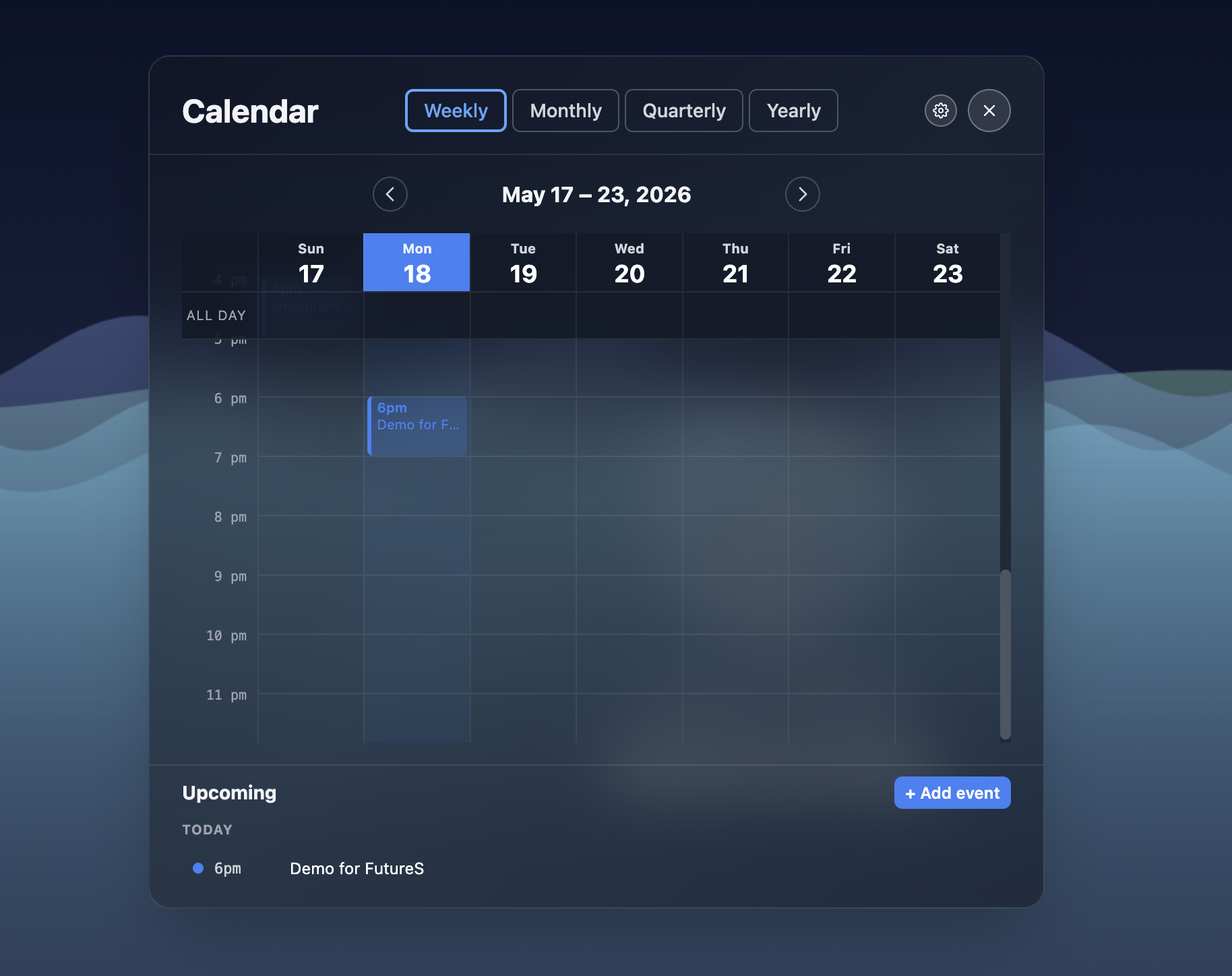Calendar, supercharged — the new tab now ships a full calend…